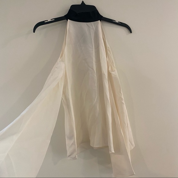 Ramy Brook Silk Cold Shoulder Mock Neck Blouse - Picture 9 of 9